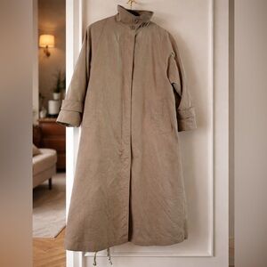 Vintage London Fog Trench Coat with Removable Lining Longline Raincoat